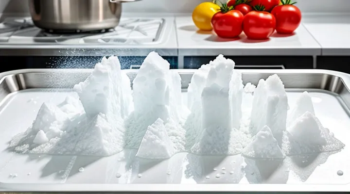 Сухой лёд для заморозки продуктов.